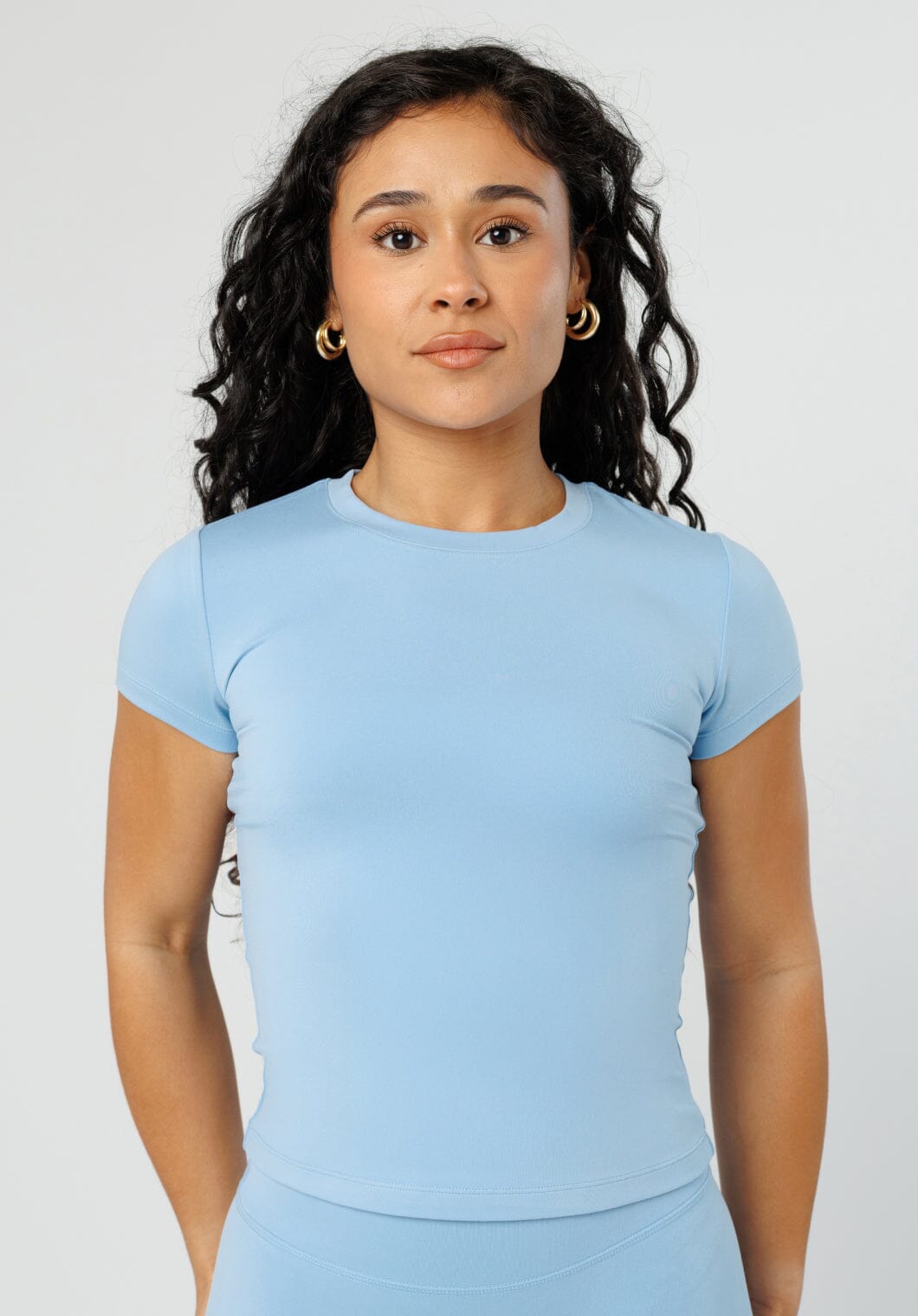 Reluna™ Full Length Short Sleeve Top French Blue Tops/Tanks Paragon Fitwear 
