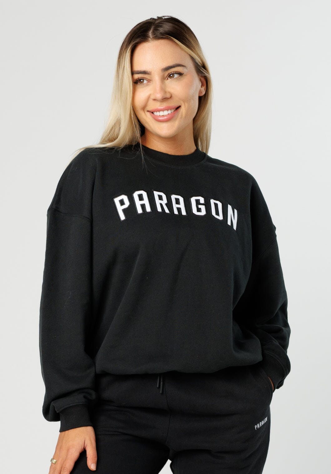 SportTerry™ Legacy Crewneck Black Tops/Tanks Paragon Fitwear 