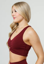 Reluna Ruched Bra Red Velvet Sports Bras Paragon Fitwear 