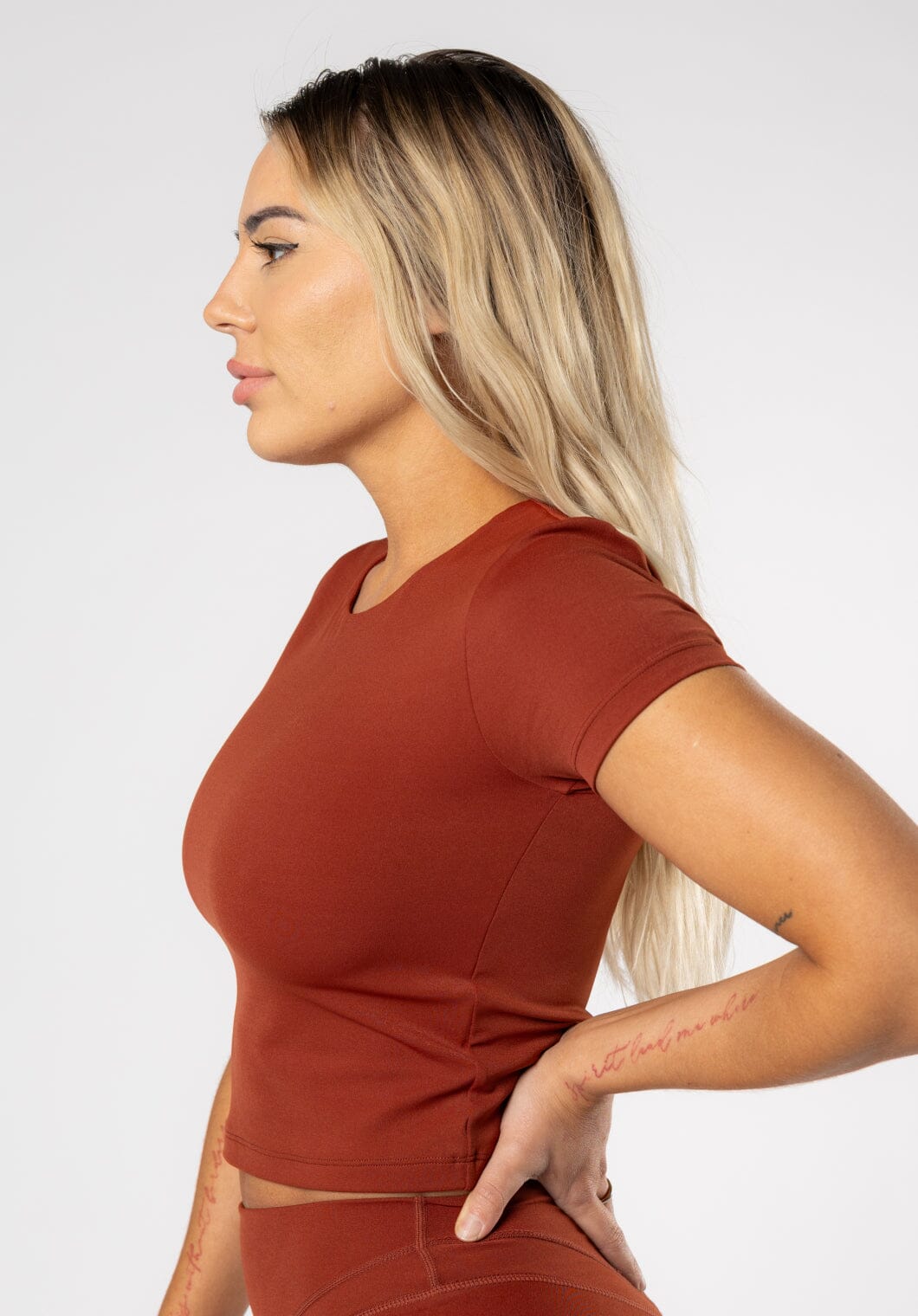 RecStretch™ Pumped Short Sleeve Tee Cola Tops/Tanks Paragon Fitwear 