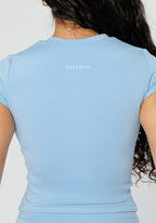 Reluna™ Full Length Short Sleeve Top French Blue Tops/Tanks Paragon Fitwear 