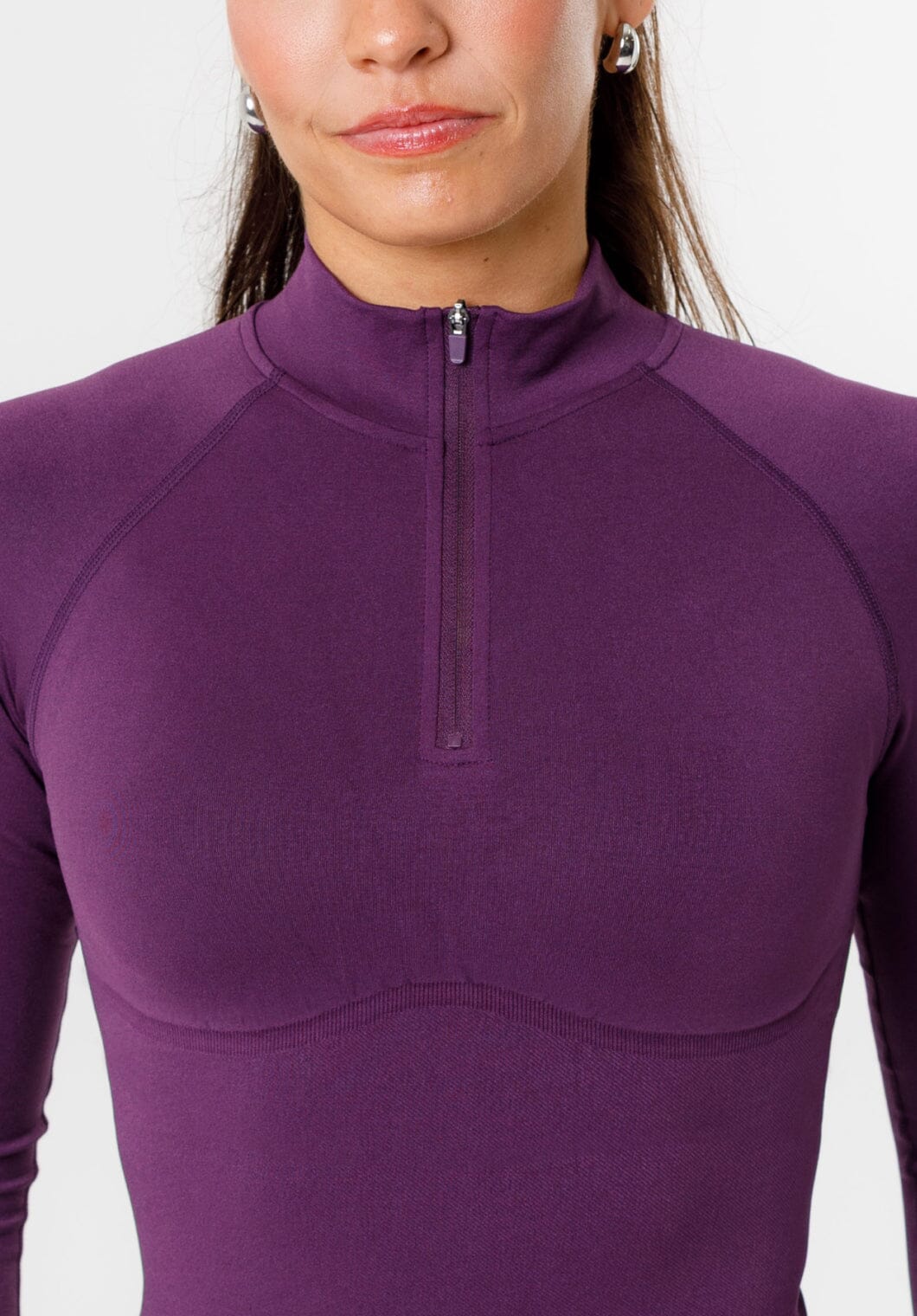 CurveFlex™ Form Quarter Zip Plum Sports Bras Paragon Fitwear 