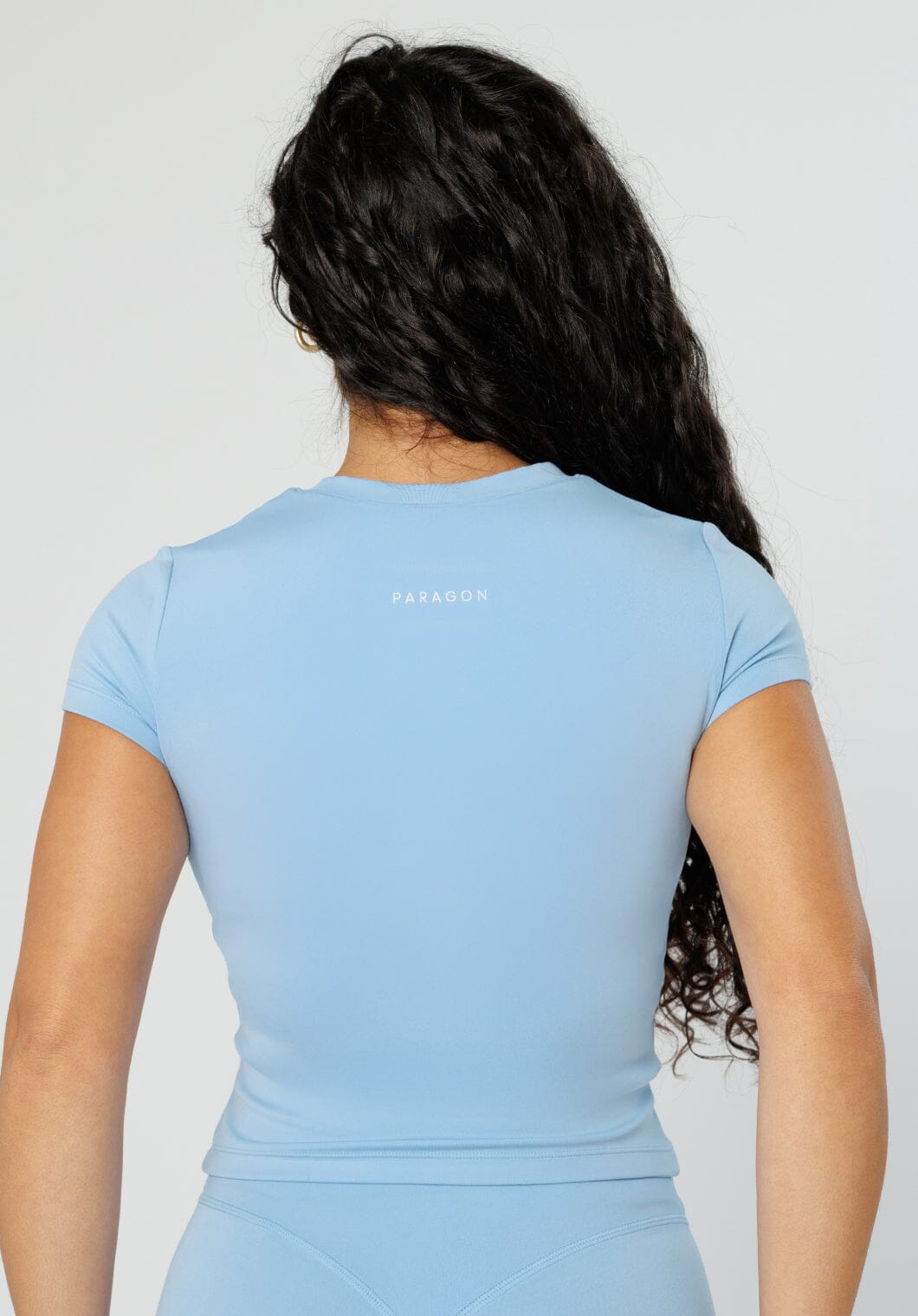 Reluna™ Full Length Short Sleeve Top French Blue Tops/Tanks Paragon Fitwear 