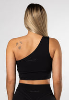 Reluna™ Single Shoulder Brami Black Sports Bras Paragon Fitwear 