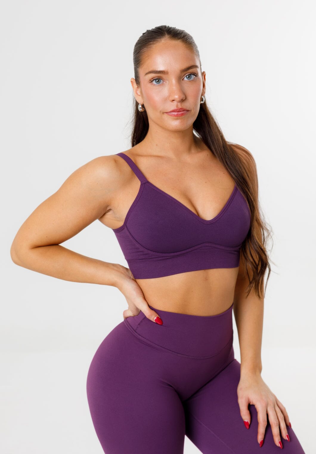 CurveFlex™ Bend SculptSupport™ Sports Bra Plum Sports Bras Paragon Fitwear 