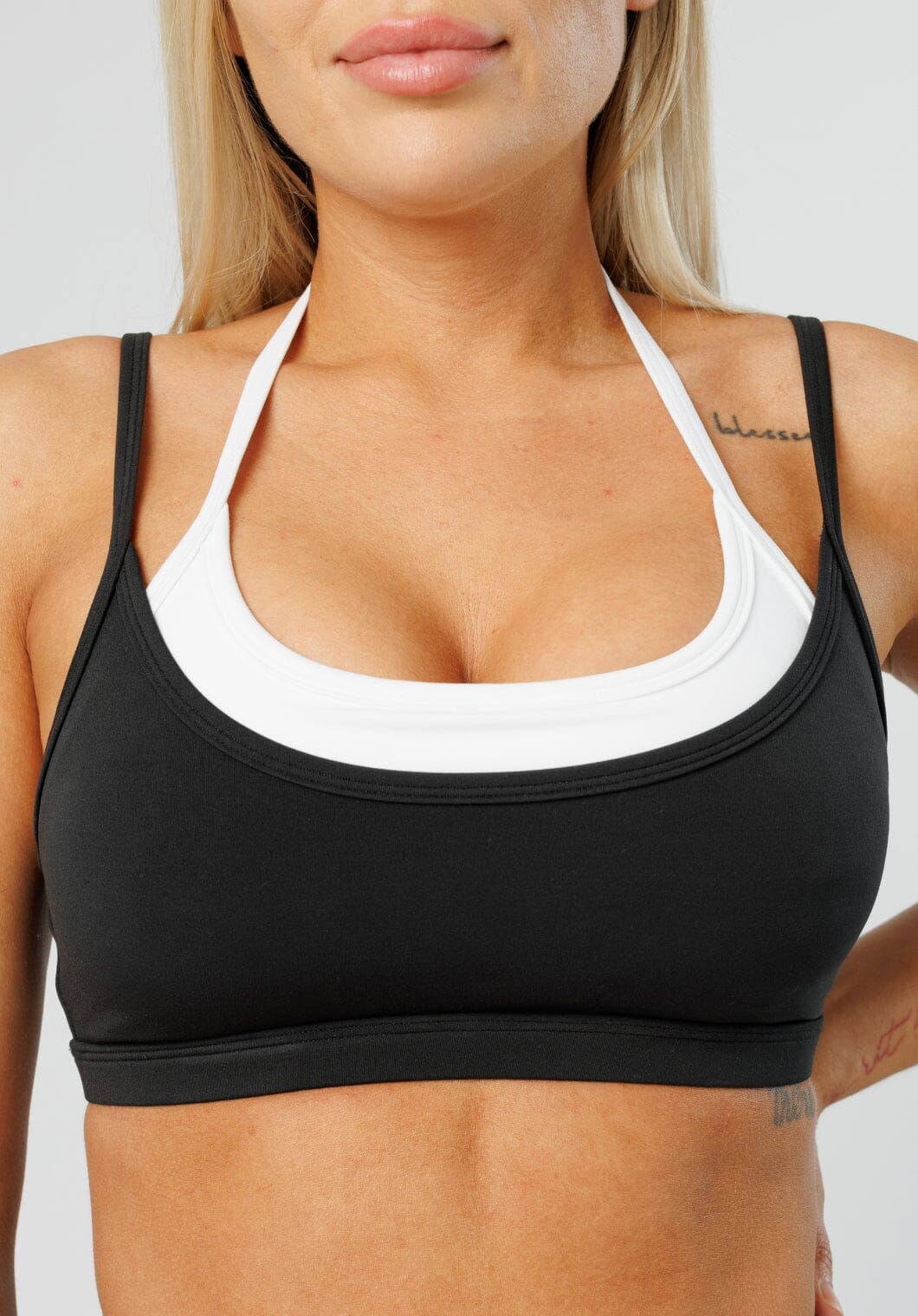 Reluna™ Double-Layer Sports Bra Black Sports Bras Paragon Fitwear 