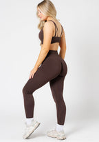 CurveFlex Hourglass Sculptseam® Plus Seamless Legging Walnut Leggings/Joggers Paragon Fitwear 