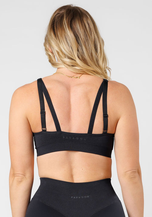 CurveFlex™ Seamless Form Bra Black Sports Bras Paragon Fitwear 