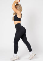 CurveFlex Hourglass Sculptseam® Plus Seamless Legging Black Leggings/Joggers Paragon Fitwear 