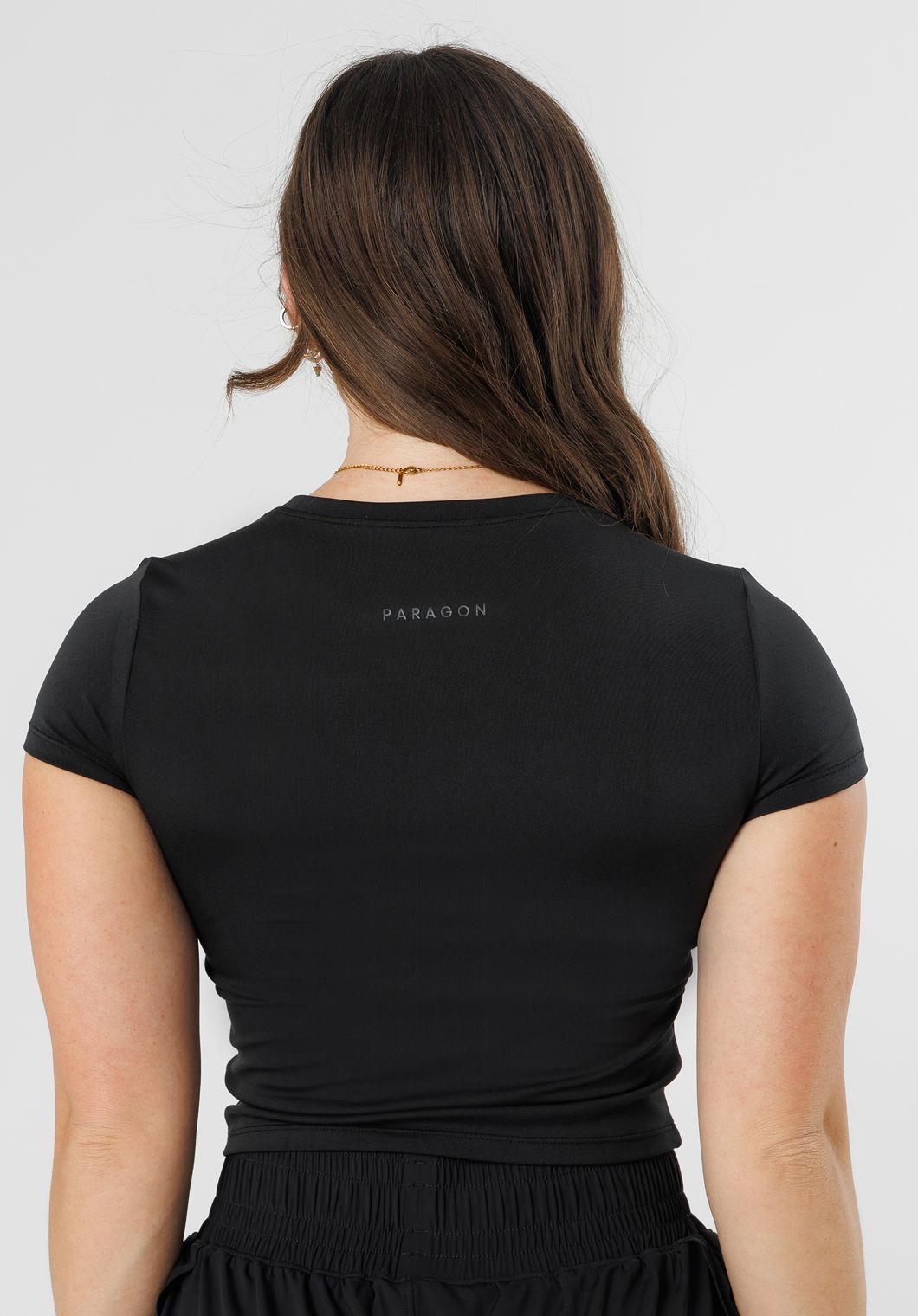 Reluna™ Short Sleeve Mid Black Tops/Tanks Paragon Fitwear 