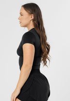 Reluna™ Short Sleeve Mid Black Tops/Tanks Paragon Fitwear 