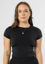 Reluna™ Short Sleeve Mid Black Tops/Tanks Paragon Fitwear 