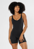 Reluna™ AirBrushed Sculptseam® Shortsuit Black Jumpsuit Paragon Fitwear 