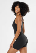 Reluna™ AirBrushed Sculptseam® Shortsuit Black Jumpsuit Paragon Fitwear 