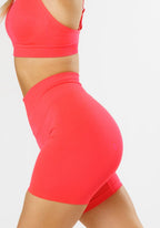 CurveFlex™ Hourglass Sculptseam® Plus Seamless Shorts 6” Hot Tropic Shorts Paragon Fitwear 