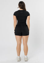 FeatherKnit™ Momentum Trackshort Black Shorts Paragon Fitwear 