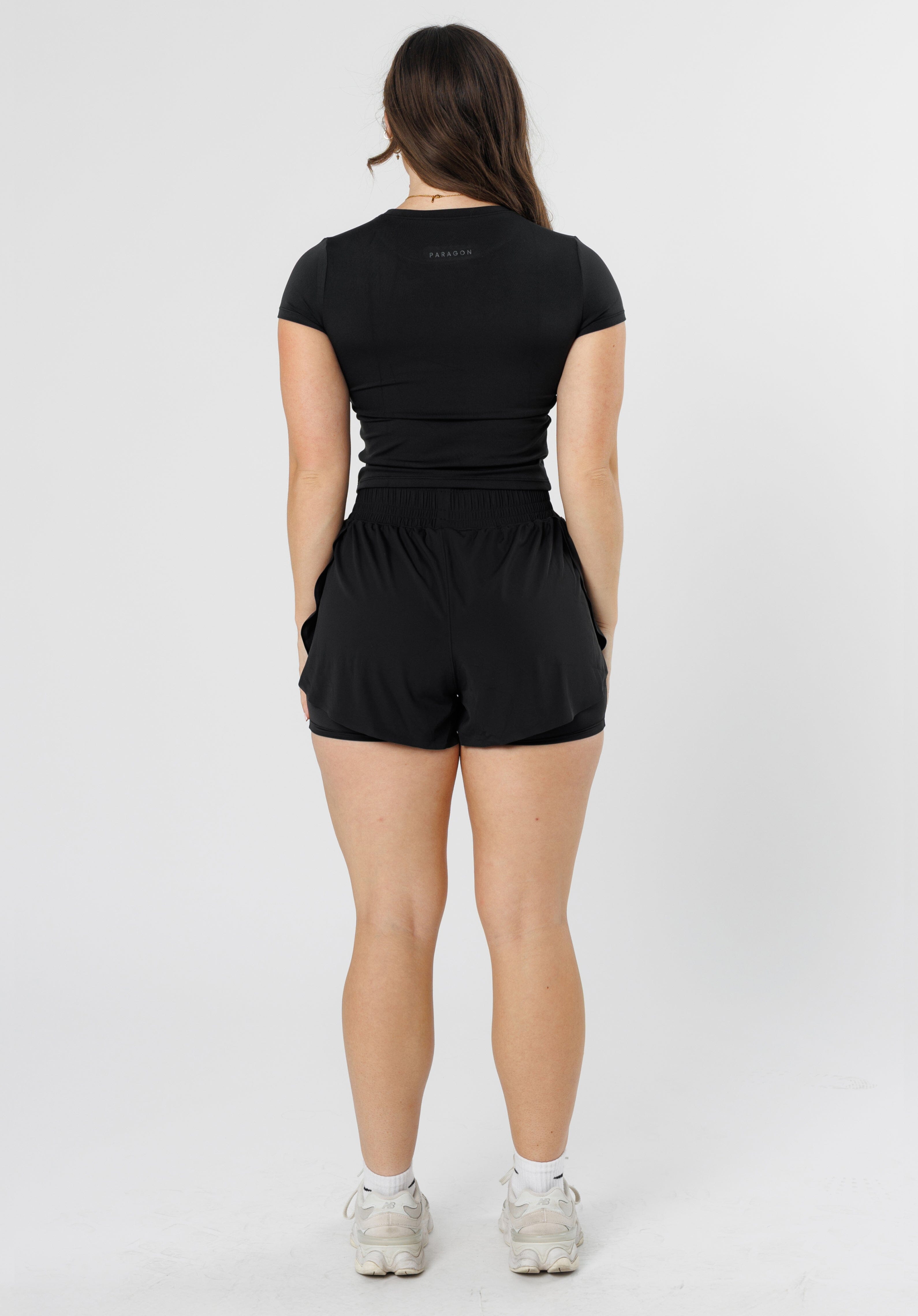 FeatherKnit™ Momentum Trackshort Black Shorts Paragon Fitwear 