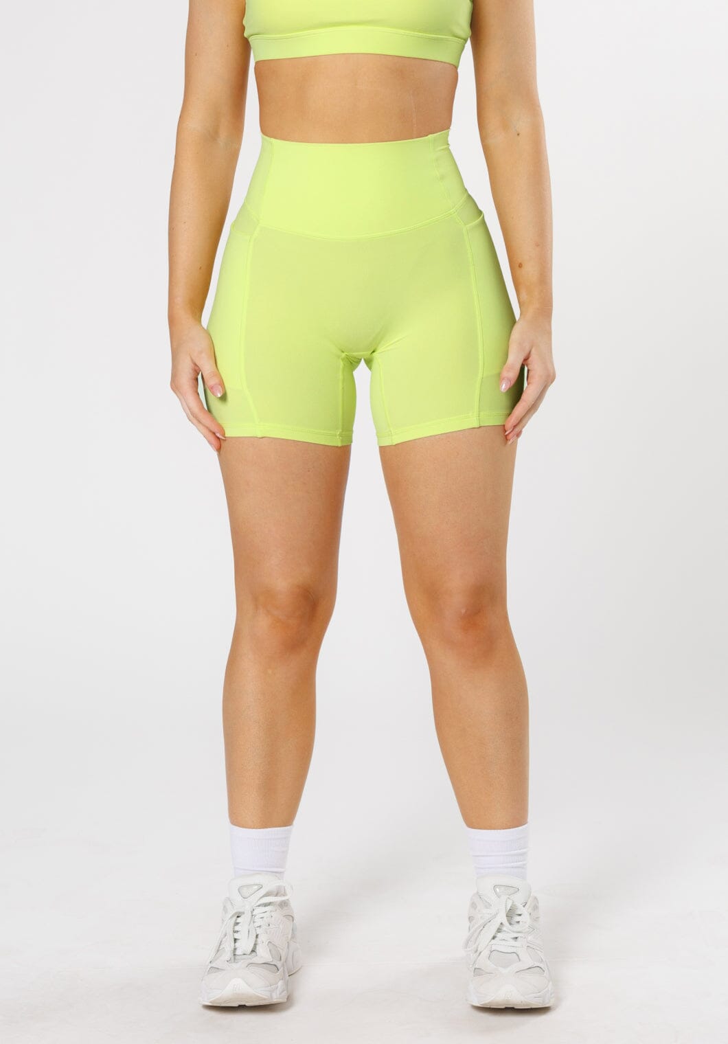 RecStretch Empower Sculptseam® Plus Pocket Short 6” Lemon Lime Shorts Paragon Fitwear 