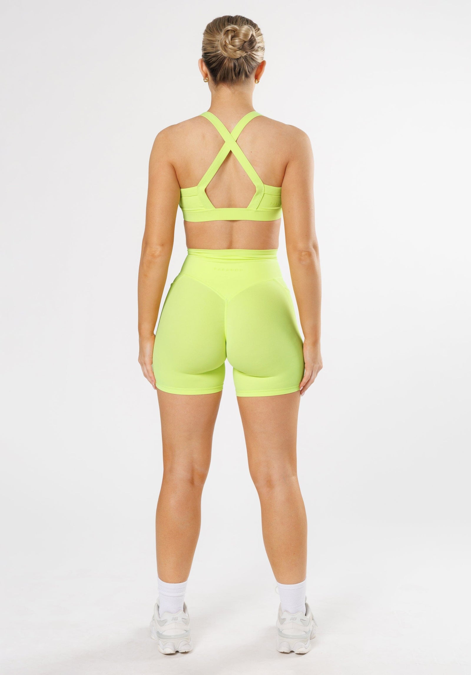 RecStretch Empower Sculptseam® Plus Pocket Short 6” Lemon Lime Shorts Paragon Fitwear 