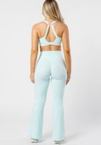 Reluna™ Front Slit Sculptseam® Flare Leggings 31" Pale Jade Leggings/Joggers Paragon Fitwear 