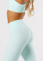 Reluna™ Front Slit Sculptseam® Flare Leggings 34" Pale Jade Leggings/Joggers Paragon Fitwear 