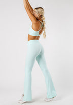 Reluna™ Front Slit Sculptseam® Flare Leggings 34" Pale Jade Leggings/Joggers Paragon Fitwear 