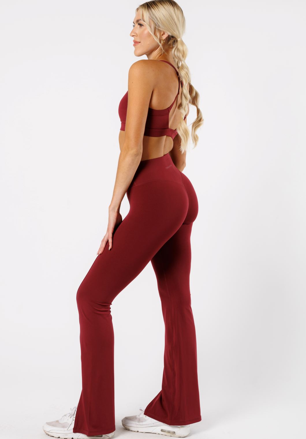 Flared Leggings Red Flare Dress Pants Reluna Front Slit Sculptseam High-Rise Flare Leggings Flared Leggings Red Flare Dress Pants Reluna Front Slit Sculptseam High-Rise Flare Leggings