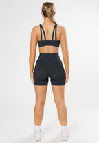CurveFlex™ Hourglass Sculptseam® Plus Seamless Shorts 6” Black Shorts Paragon Fitwear 