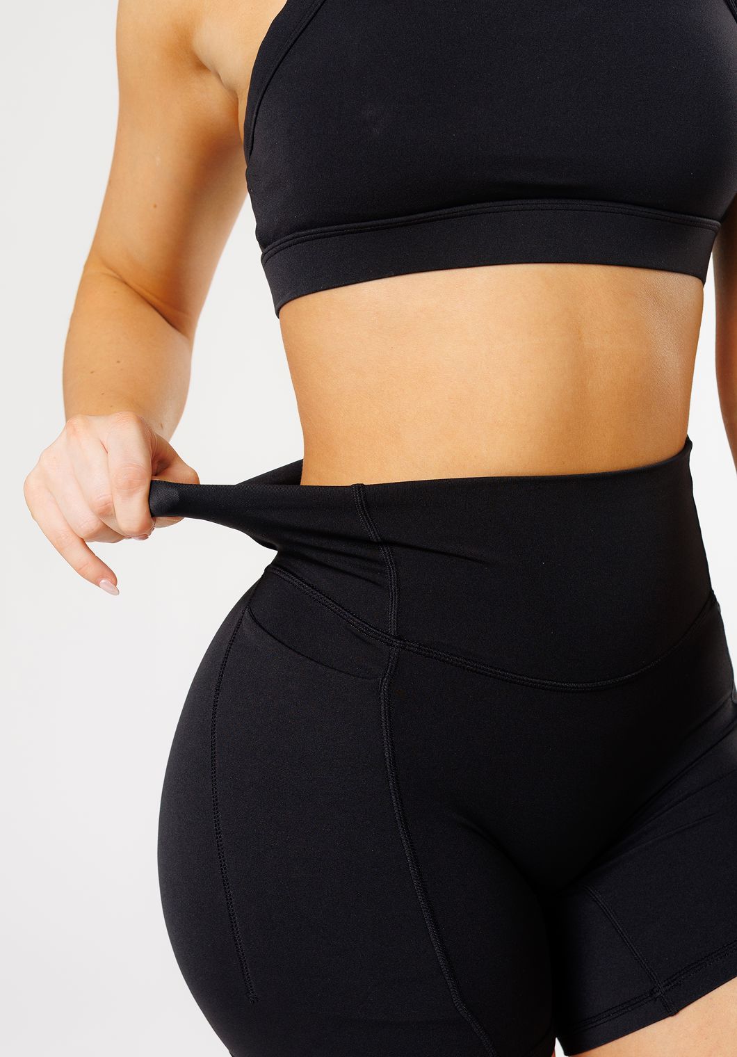 RecStretch Empower Sculptseam® Plus Pocket Short 6” Black Shorts Paragon Fitwear 