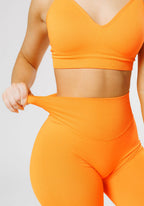 CurveFlex Hourglass Sculptseam® Plus Seamless Legging Apricot Leggings/Joggers Paragon Fitwear 