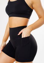 RecStretch Empower Sculptseam® Plus Pocket Short 6” Black Shorts Paragon Fitwear 