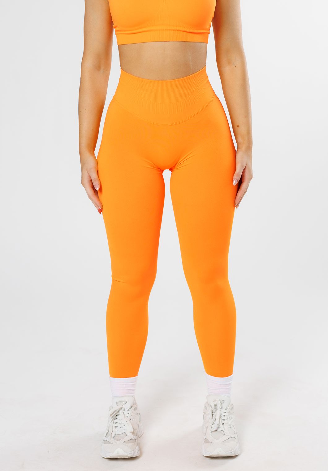 CurveFlex Hourglass Sculptseam® Plus Seamless Legging Apricot Leggings/Joggers Paragon Fitwear 