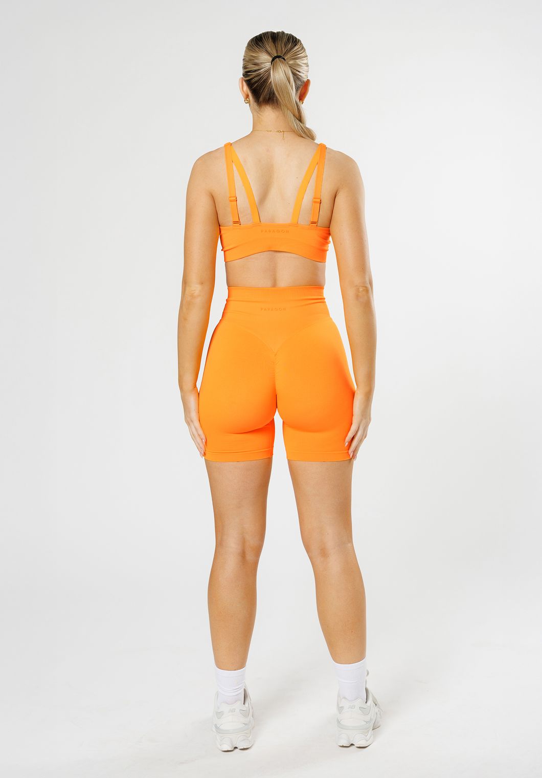 CurveFlex™ Hourglass Sculptseam® Plus Seamless Shorts 6” Apricot Shorts Paragon Fitwear 