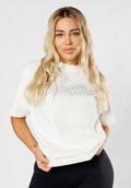 Premium Cotton Rhinestone Gym Brat Pump Cover White Tops/Tanks Paragon Fitwear 
