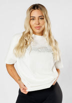 Premium Cotton Rhinestone Gym Brat Pump Cover White Tops/Tanks Paragon Fitwear 