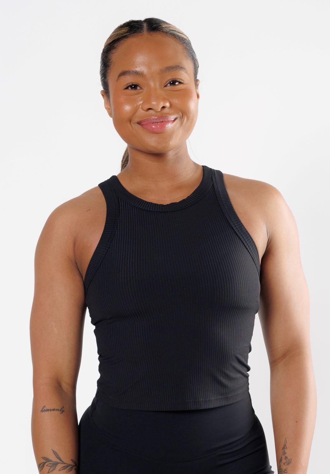 CloudRib™ Classic Mid Tank Black Tops/Tanks Paragon Fitwear 