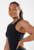 CloudRib™ Classic Mid Tank Black Tops/Tanks Paragon Fitwear 