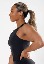 CloudRib™ Classic Mid Tank Black Tops/Tanks Paragon Fitwear 