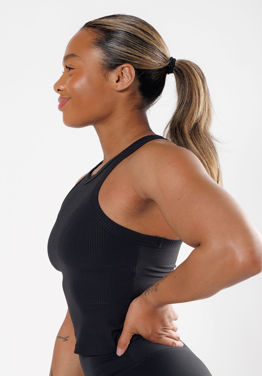 CloudRib™ Classic Mid Tank Black Tops/Tanks Paragon Fitwear 