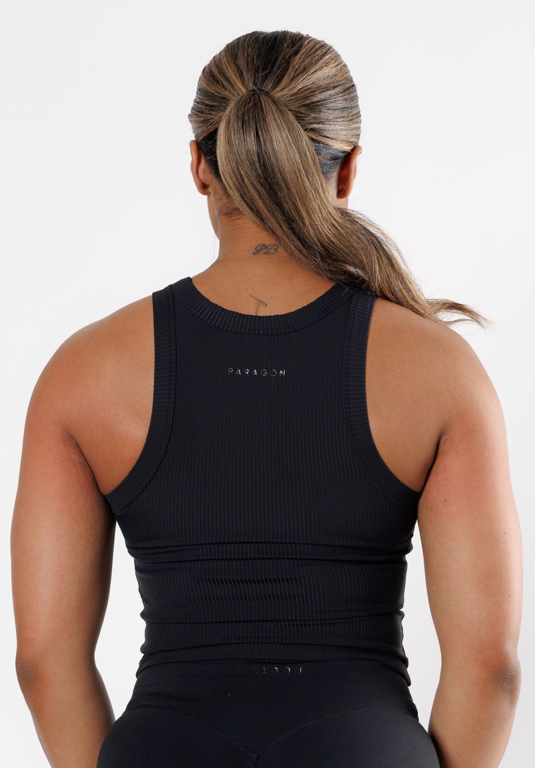 CloudRib™ Classic Mid Tank Black Tops/Tanks Paragon Fitwear 