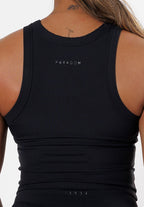 CloudRib™ Classic Mid Tank Black Tops/Tanks Paragon Fitwear 