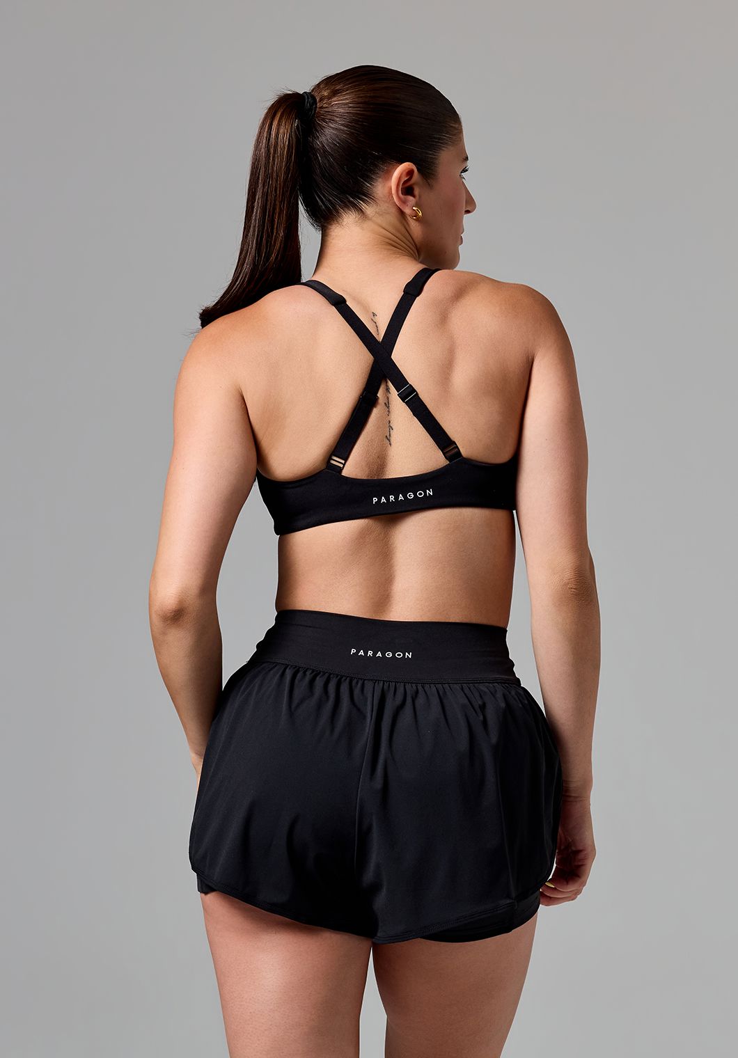 RecStretch™ Apex Crossback Sports Bra Black Sports Bras Paragon Fitwear 