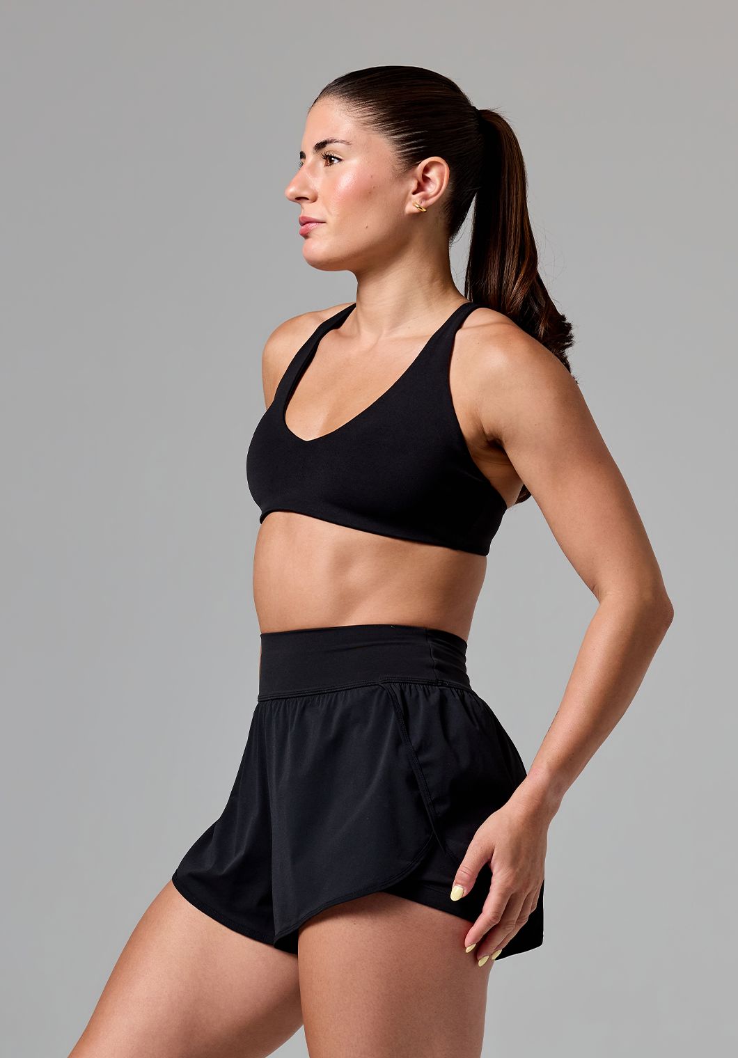 RecStretch™ Apex Crossback Sports Bra Black Sports Bras Paragon Fitwear 