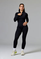 RecStretch™ Fitted Quarter Zip Pullover Black Tops/Tanks Paragon Fitwear 