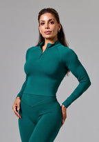 RecStretch™ Fitted Quarter Zip Pullover Evergreen Tops/Tanks Paragon Fitwear 