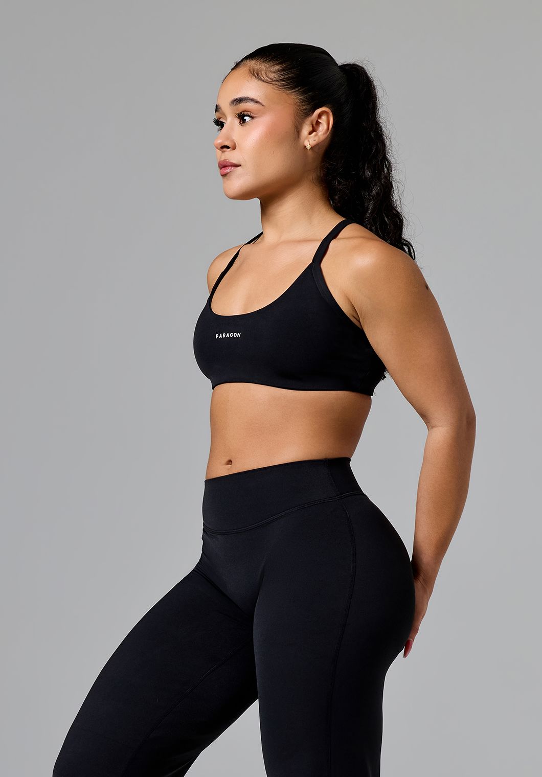 RecStretch™ Limitless Crossback Sports Bra Black Sports Bras Paragon Fitwear 