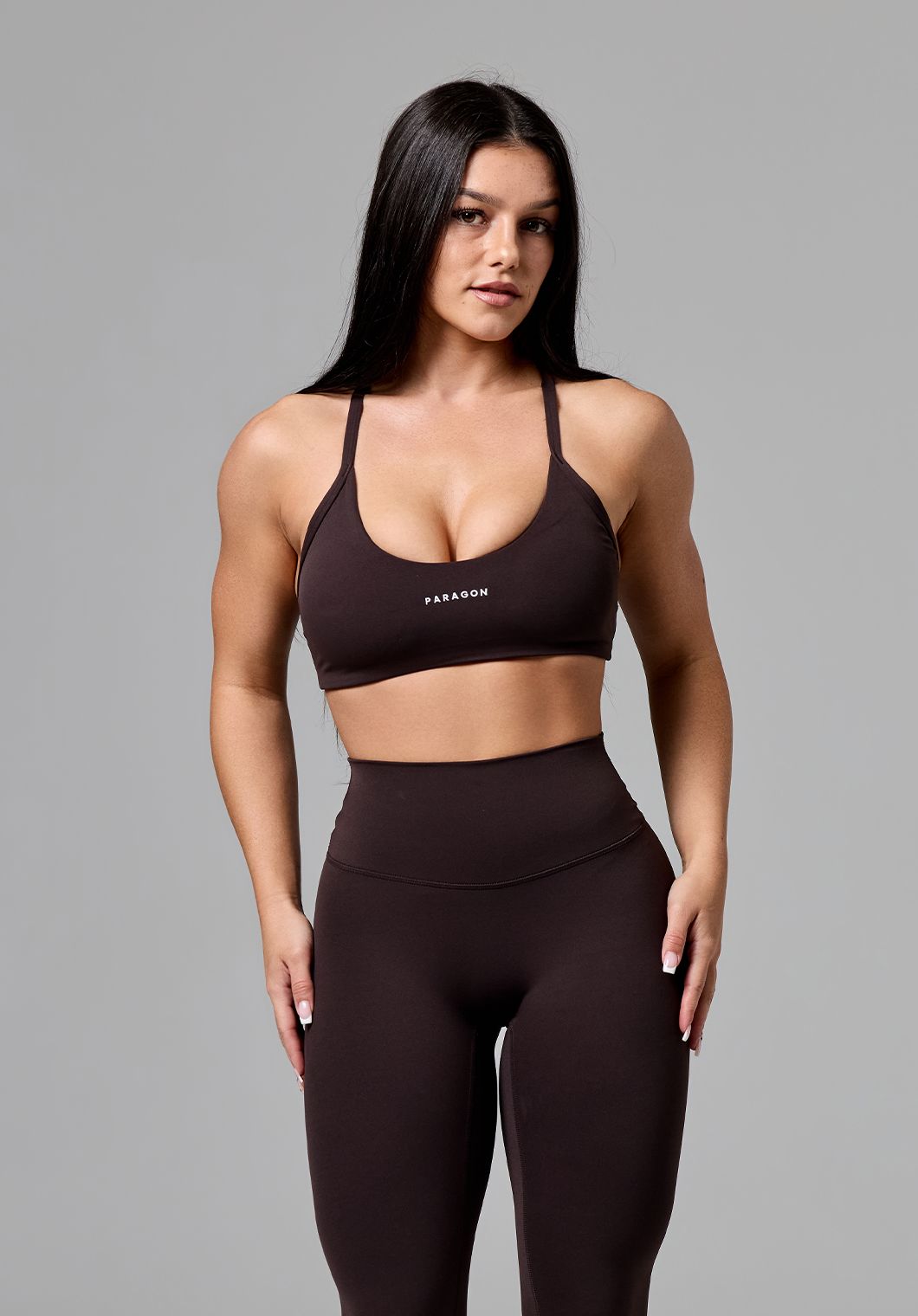 RecStretch™ Limitless Crossback Sports Bra Espresso Sports Bras Paragon Fitwear 