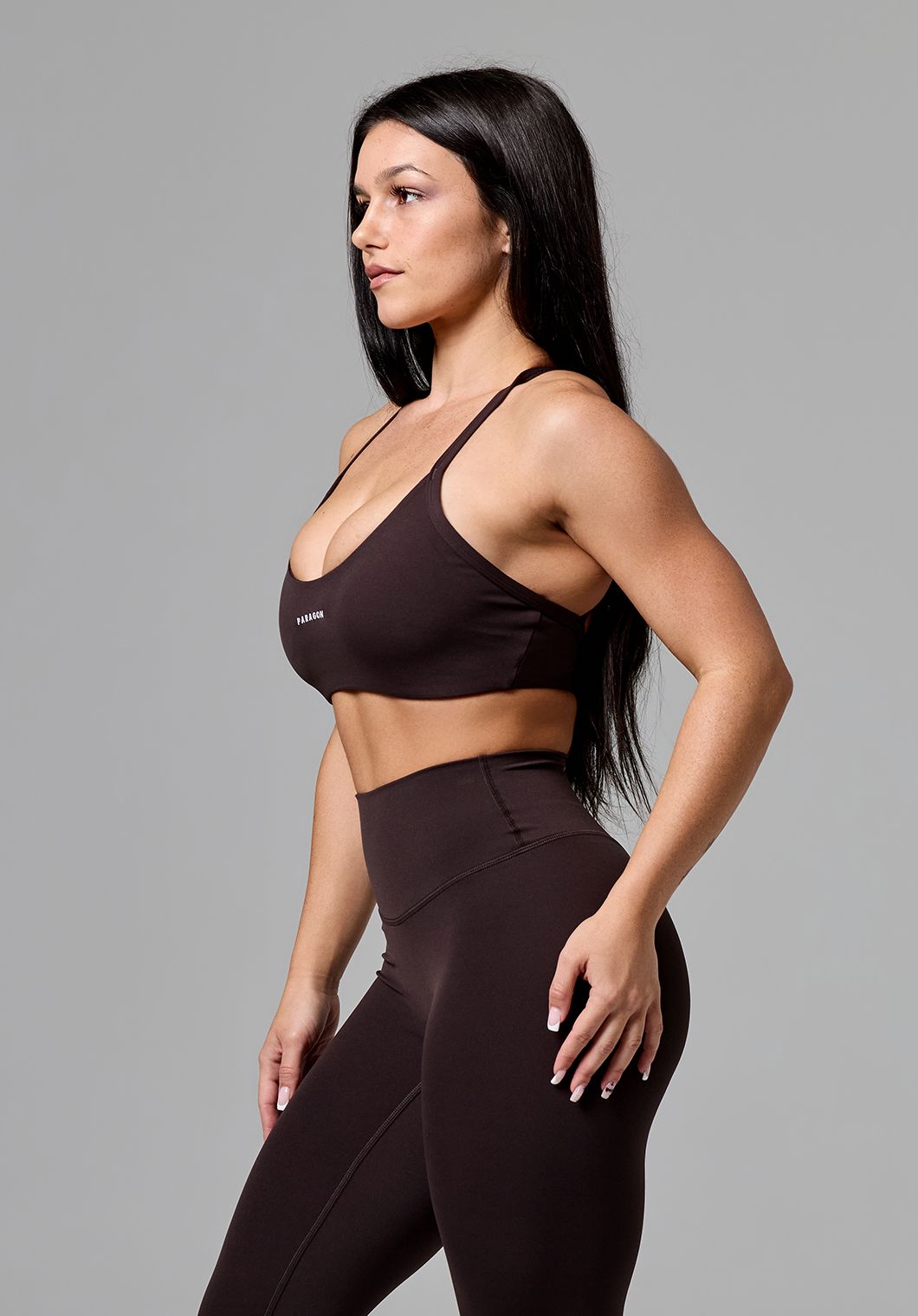RecStretch™ Limitless Crossback Sports Bra Espresso Sports Bras Paragon Fitwear 