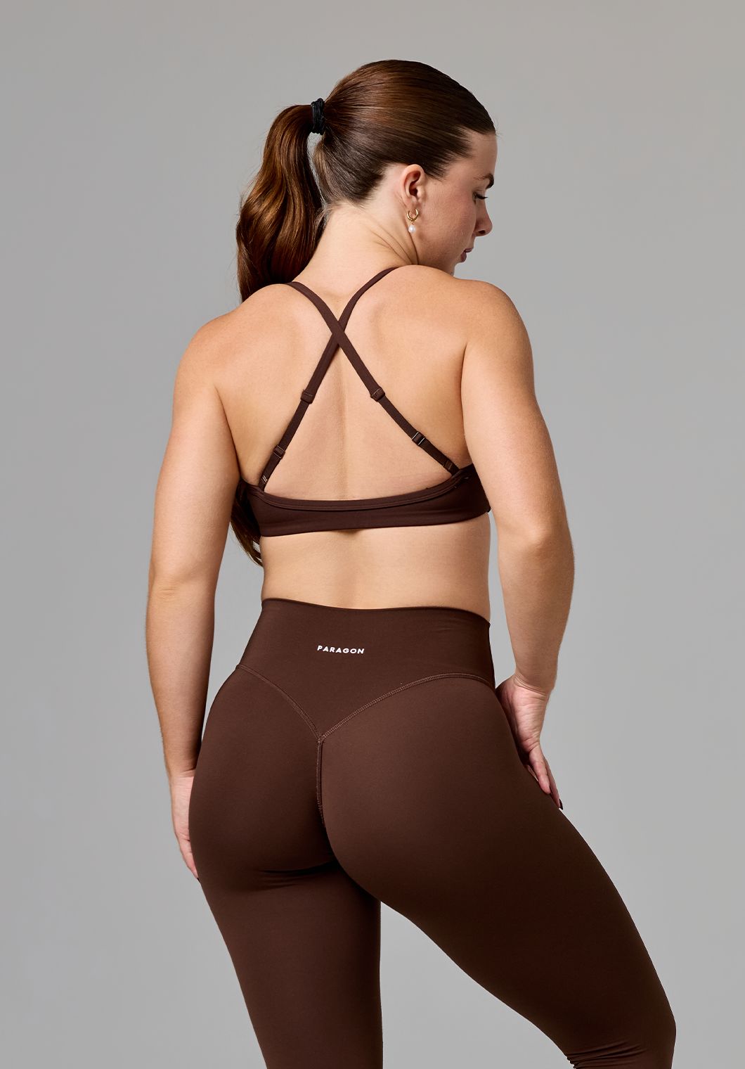 RecStretch™ Limitless Crossback Sports Bra Walnut Sports Bras Paragon Fitwear 