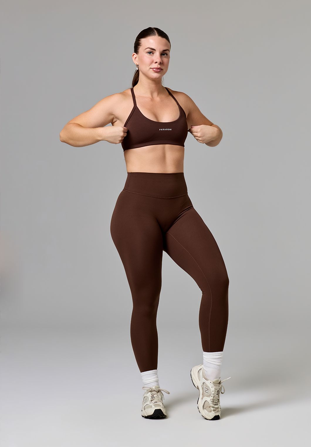 RecStretch™ Limitless Crossback Sports Bra Walnut Sports Bras Paragon Fitwear 